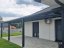 Masivní hliníková skleněná pergola MB Line - Rozměr: 406 x 250 cm, Barva: RAL 9001 krémová bílá
