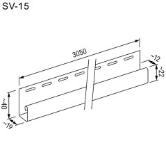 Ukončovací J-profil DECO SIDING SV-15