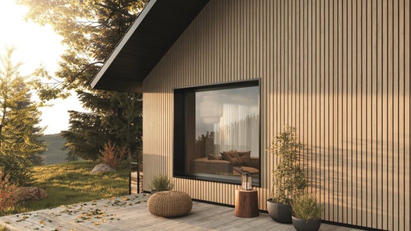 Fasádní obklad - WOOD SIDING SVP-B6 FRONTO V-BLACK - 60 dub