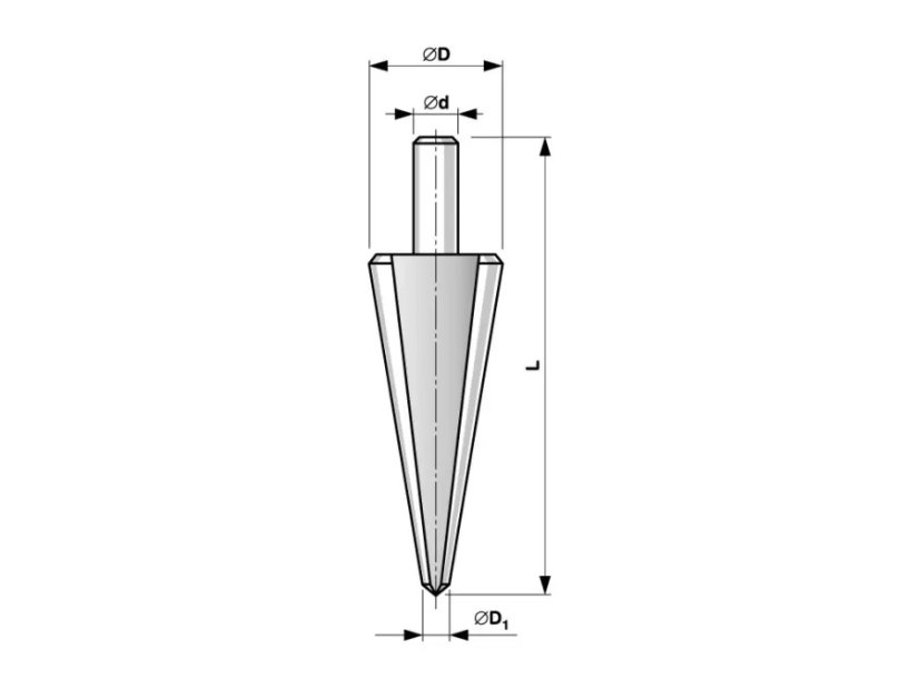 Kónický spirálový vrták do plastu a železa