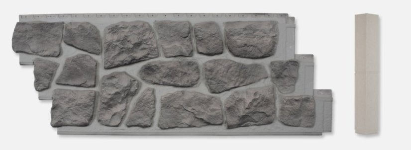 Lemovací U-profil velký NOVIK Stone UNI PU101 - 100 Gray Mortar