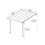 Hliníková pergola Sierra - bílá - Rozměr: 2,95 x 4,34 m