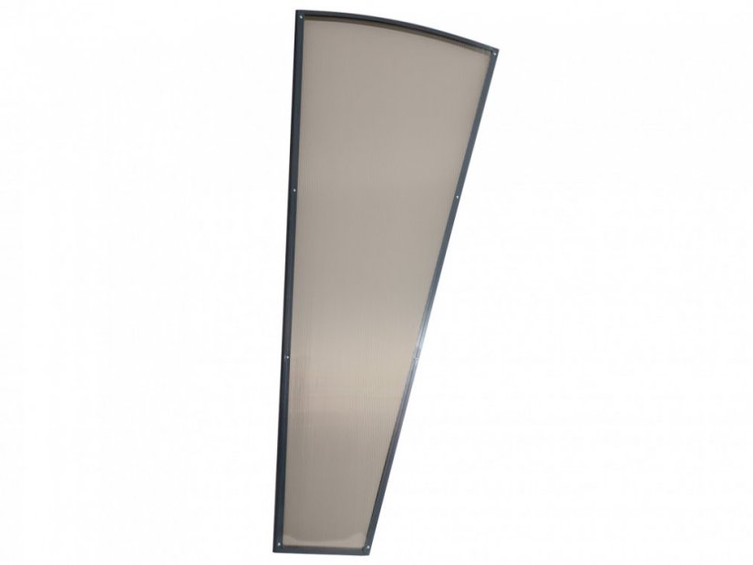 Boční stěna k vchodové stříšce L-160 - Varianta: levá, Barevná varianta konstrukce/výplň: antracit / kouřová