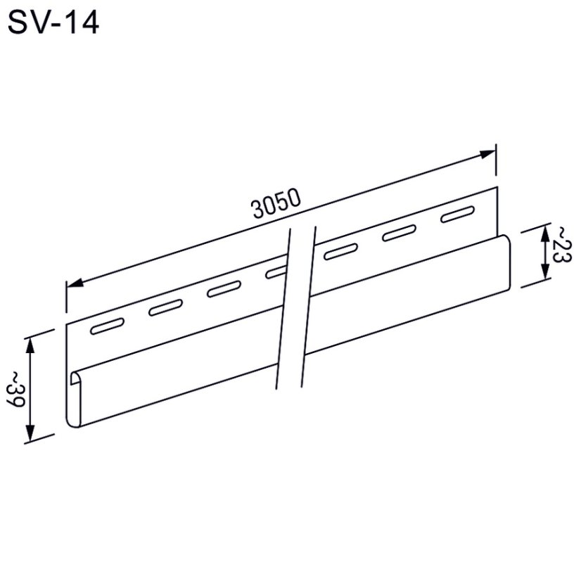 Lemovací profil WOOD SIDING SV-14 - Barva: zlatý dub