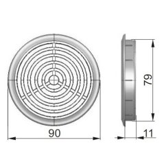 Větrací mřížka kruhová