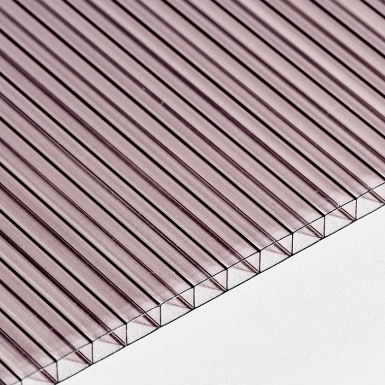 Komůrkový polykarbonát 10 mm - 2 stěny - 1,7 kg/m2 - bronz - Rozměr: 2,1 x 4 m