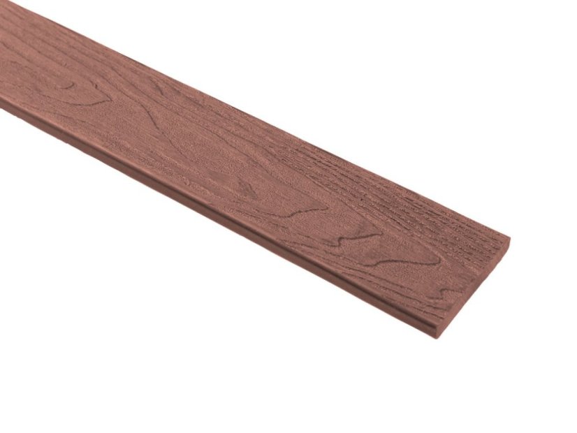 Plotové prkno WPC 3D oboustranný dřevodekor - teak - Varianta: rovná, Rozměr: 71 x 11 x 300 mm
