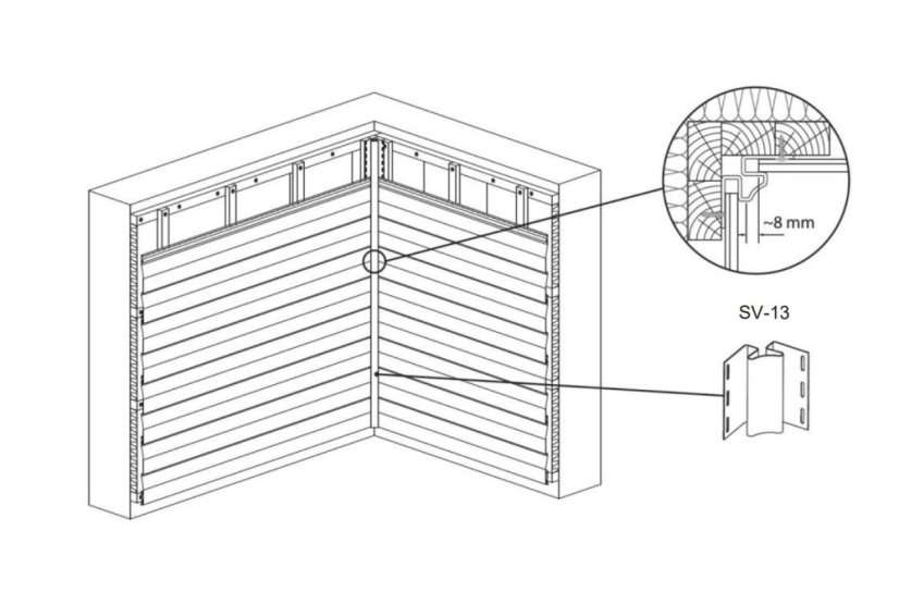 Koutový profil WOOD SIDING SV-13 - Barva: zlatý dub