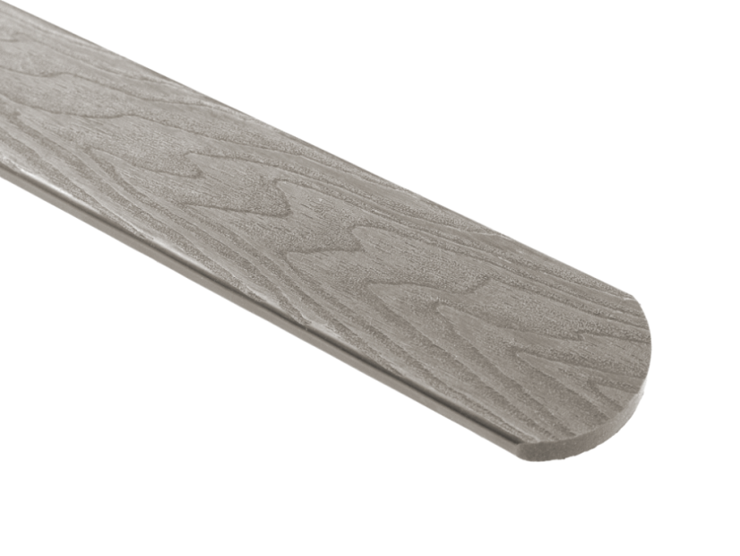Plotové prkno WPC 3D oboustranný dřevodekor - light grey - Varianta: rovná, Rozměr: 71 x 11 x 1000 mm