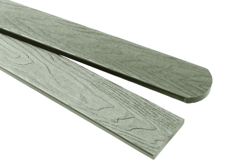 Plotové prkno WPC 3D oboustranný dřevodekor - light grey - Varianta: rovná, Rozměr: 71 x 11 x 1000 mm