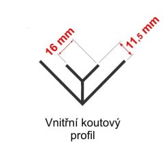 Vnitřní koutový profil Hobby COLOR P118