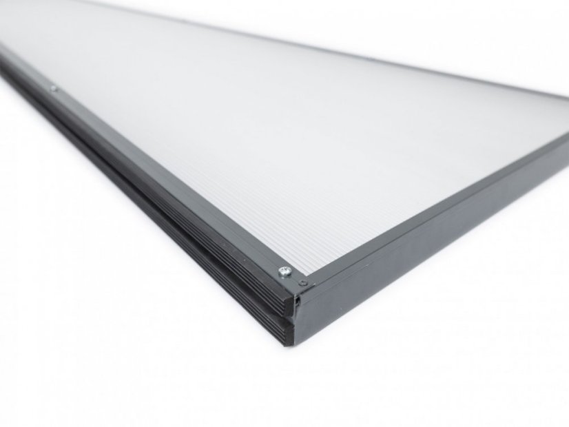 Boční stěna k vchodové stříšce T-160 - Varianta: levá, Barevná varianta konstrukce/výplň: antracit / kouřová