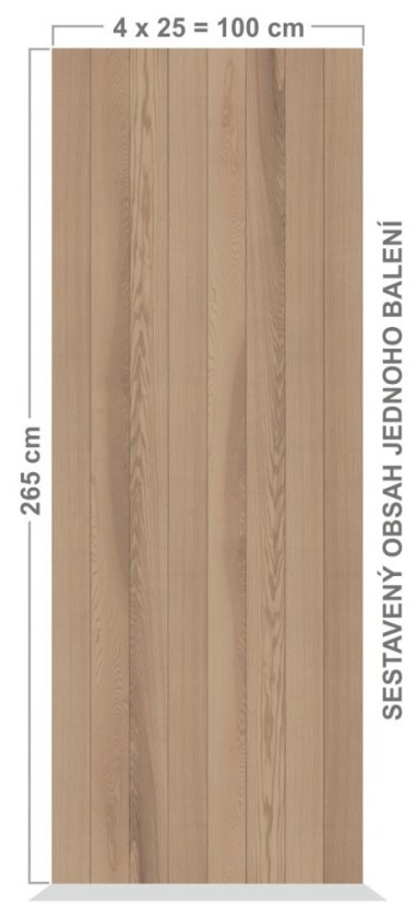 Interiérový obkladový panel Vilo MOTIVO Classic - Toffy Wood |balení 4 ks|