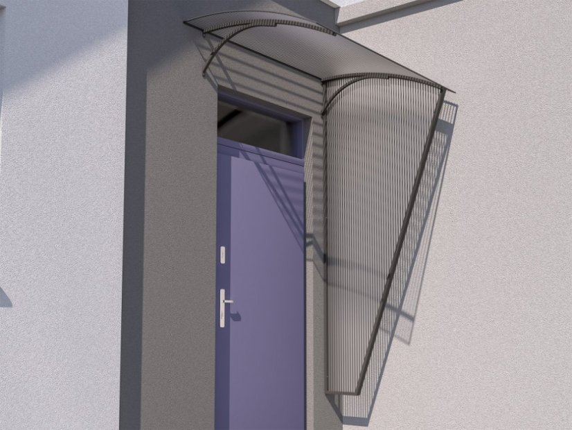 Boční stěna L-160 pravá antracit / čirá