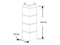 Vnější roh 2-dílný NOVIK Hand Cut Stone HC202 - 230 Shadow Gray