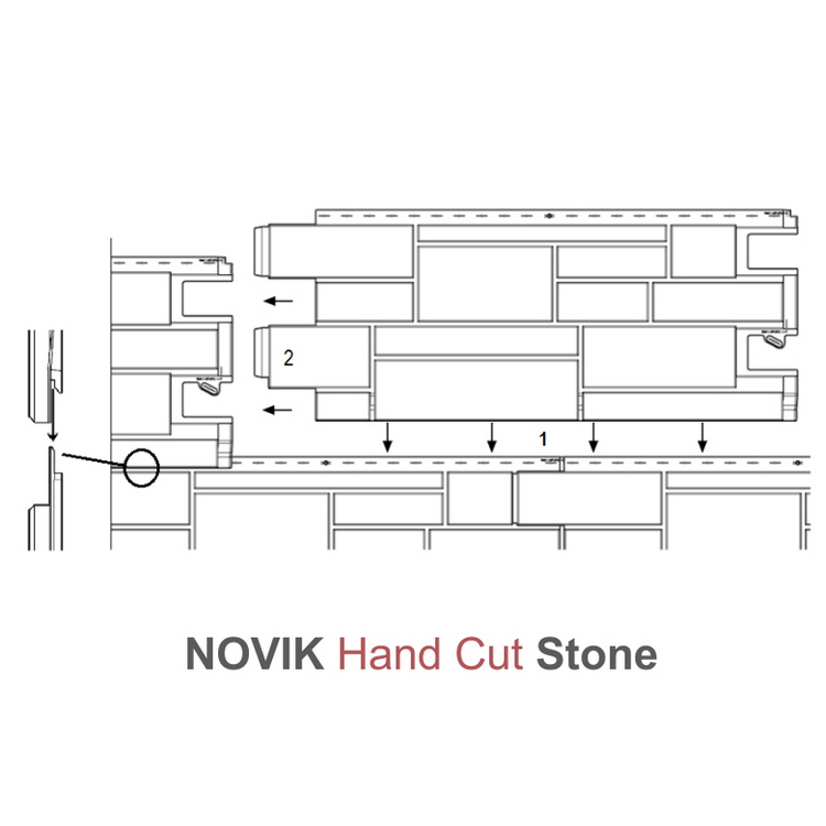 Fasádní obklad - NOVIK Hand Cut Stone HC100 - 210 Misty Beige