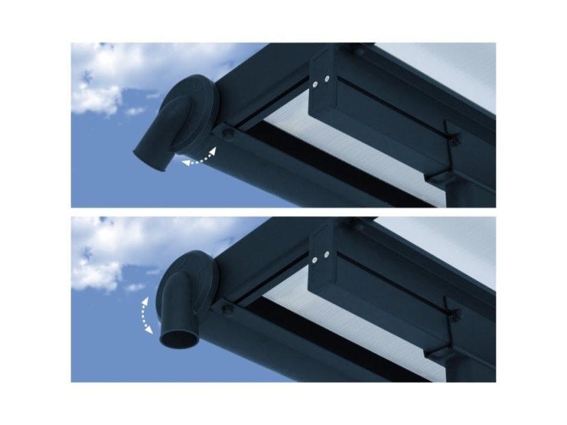 Hliníková pergola Sierra - antracit - Rozměr: 2,95 x 5,55 m