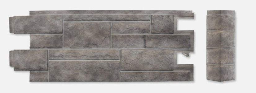 Fasádní obklad - NOVIK Hand Cut Stone HC100 - 230 Shadow Gray