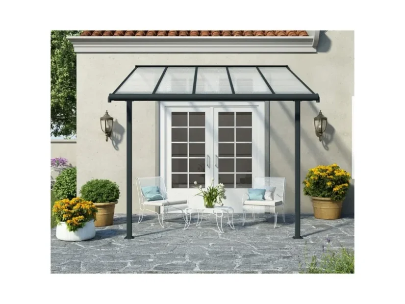 Hliníková pergola Sierra - antracit - Rozměr: 2,95 x 5,55 m