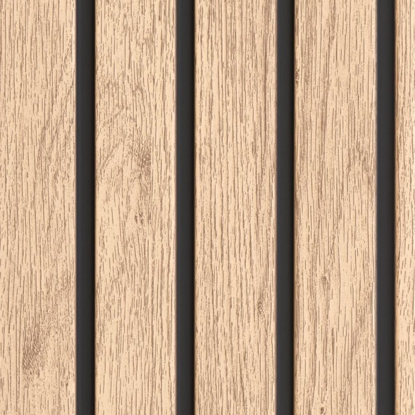 Fasádní obklad - WOOD SIDING SVP-B6 FRONTO V-BLACK - 57 světlý dub