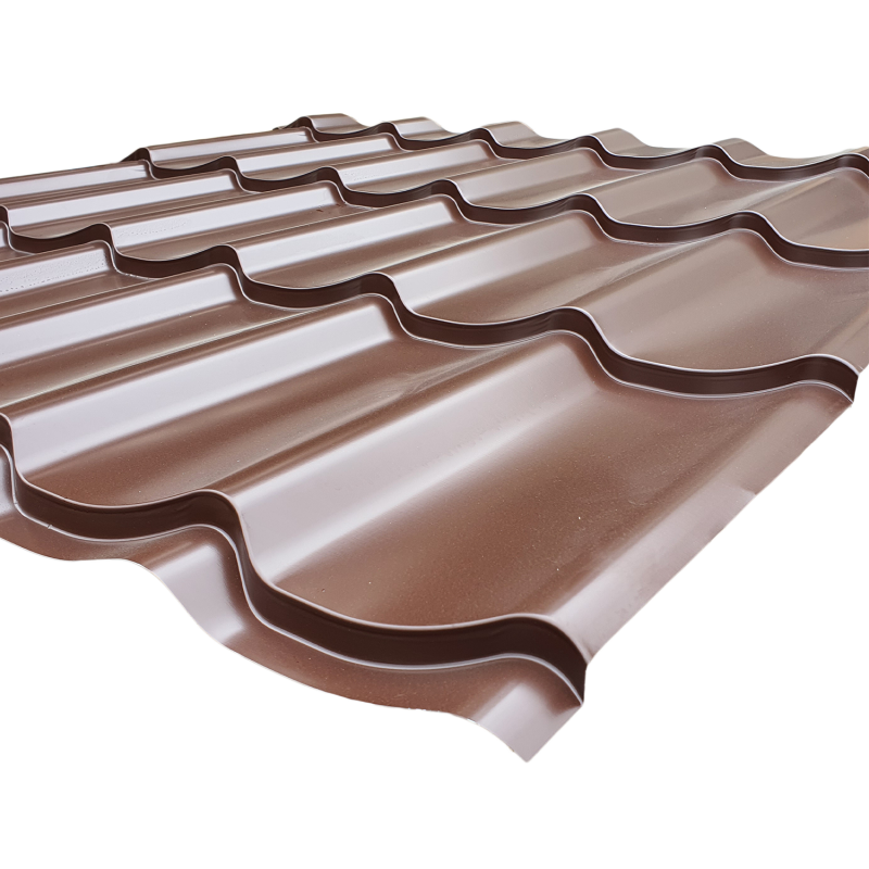 Plechová střešní krytina Classic Tile - RAL 8017 hnědá