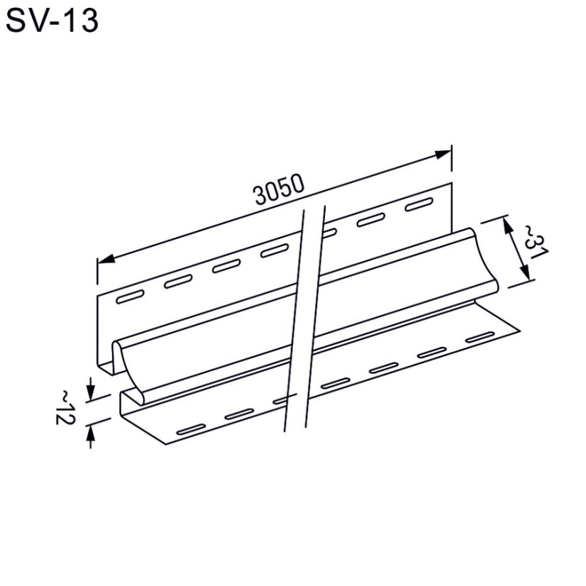 Koutový profil WOOD SIDING SV-13