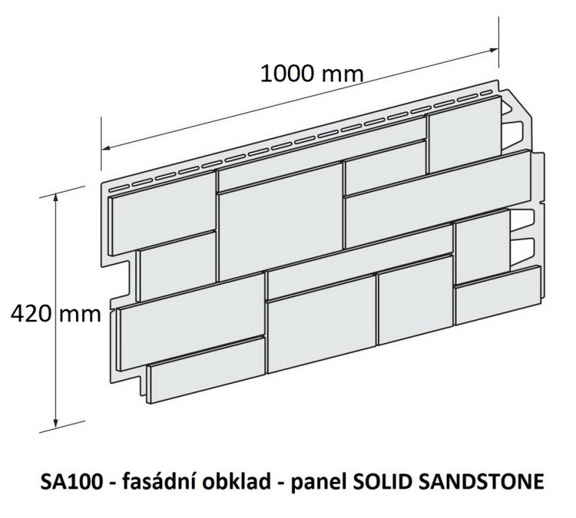Fasádní obklad - SOLID SANDSTONE SA100 - 012 šedý pískovec