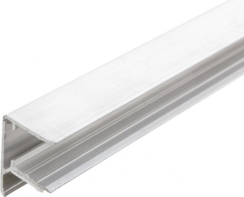Lemovací profil ALU - U s okapničkou - přírodní hliník - Délka: 3,2 m, Pro sílu desky: 10 mm