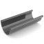 Plastový okapový žlab PVC 100 mm - Rozměr: 4 m x 100 mm, Barva: hnědá