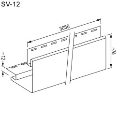 Rohový profil široký DECO SIDING SV-12
