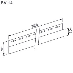 Lemovací profil WOOD SIDING SV-14