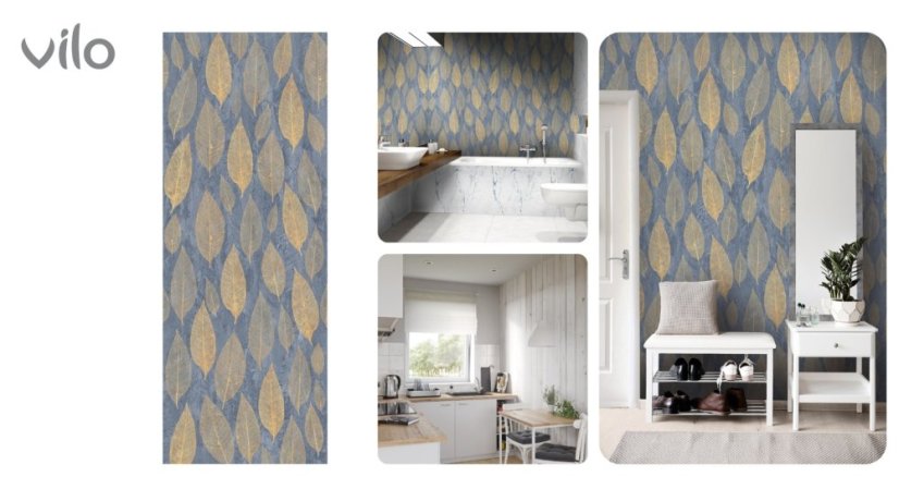 Interiérový obkladový panel Vilo MOTIVO Modern - Blue Magnolia |balení 4 ks|