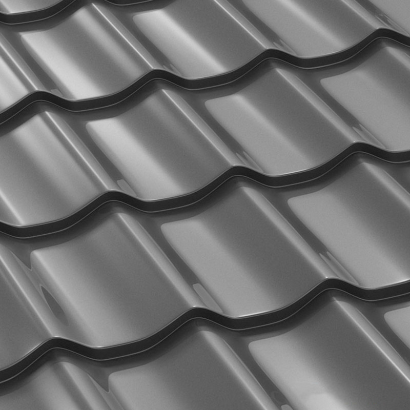 Plechová střešní krytina Classic Tile - Rozměr: 2250 x 1200 mm, Barva: RAL 7024 grafit