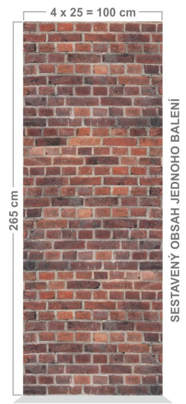 Interiérový obkladový panel Vilo MOTIVO Modern - Red Brick 3D