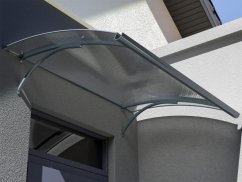 Vchodová stříška L-160 antracit / čirá