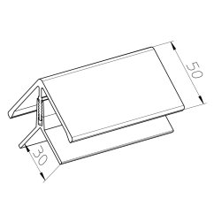 Rohový profil vnější 2-dílný univerzální UNI V2116 - 901 Greige Style
