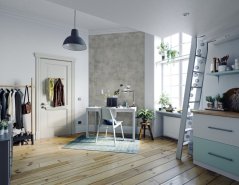 Interiérový obkladový panel Vilo MOTIVO Modern - Dusky Stucco 3D