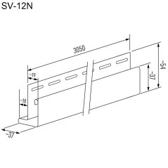 Rohový profil úzký WOOD SIDING SV-12N