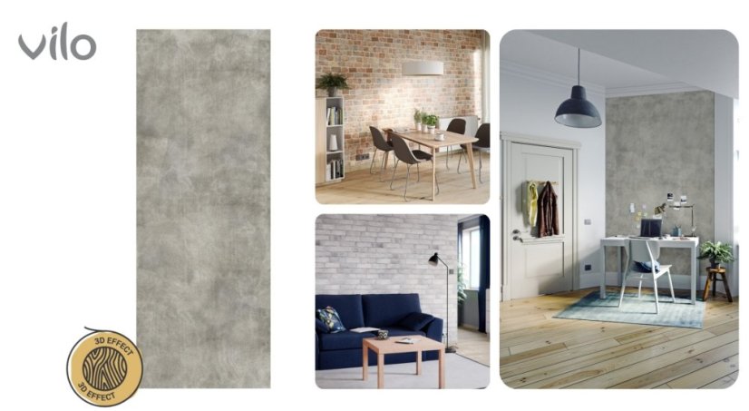 Interiérový obkladový panel Vilo MOTIVO Modern - Dusky Stucco 3D |balení 4 ks|