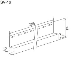 Okapový profil WOOD SIDING SV-16