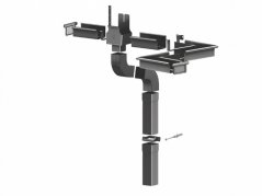 Lakovaný čelní hák žlabu SQUARE 120 mm