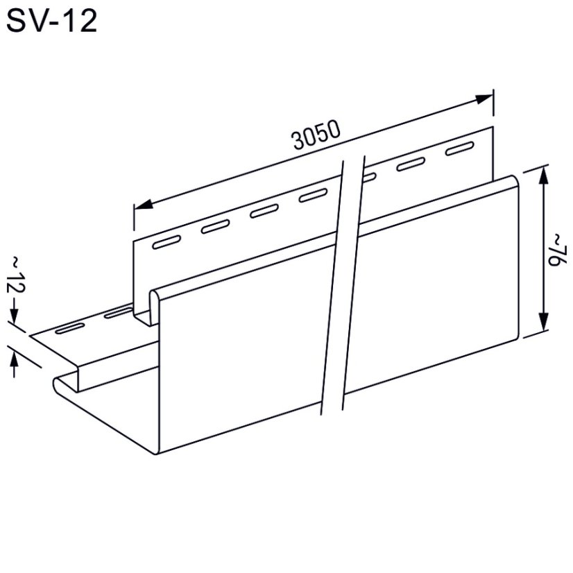 Rohový profil široký WOOD SIDING SV-12 - Barva: balancovaný dub