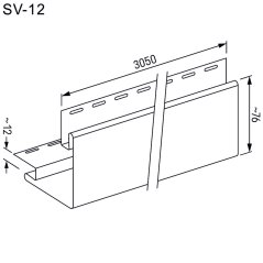 Rohový profil široký DECO SIDING SV-12