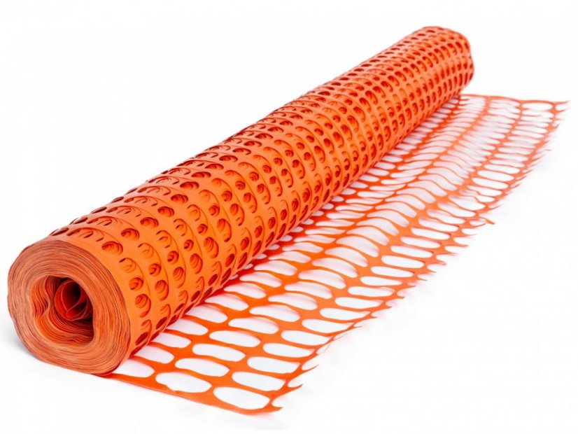 Síť pro ohrazení stavenišť - Rozměr: 1,5 x 50 m (150 g/m2)
