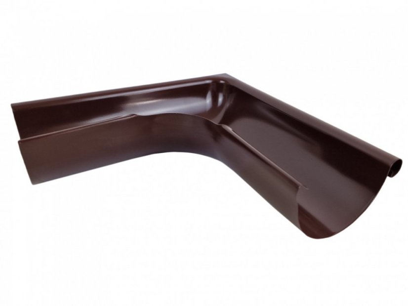 Lakovaný roh žlabu 333 mm - Varianta: Vnitřní, Barva: RAL 8017 hnědá