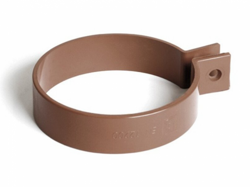 Plastová objímka svodu PVC 63 mm - Barva: hnědá