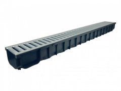 Plastový odtokový žlab A15 s pozinkovanou mříží