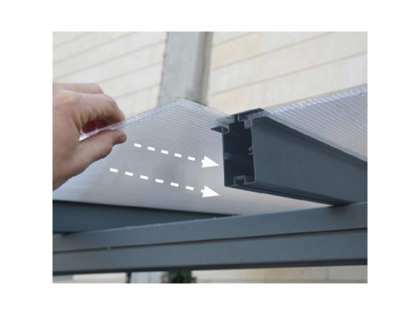 Hliníková pergola Sierra - antracit - Rozměr: 2,95 x 5,55 m