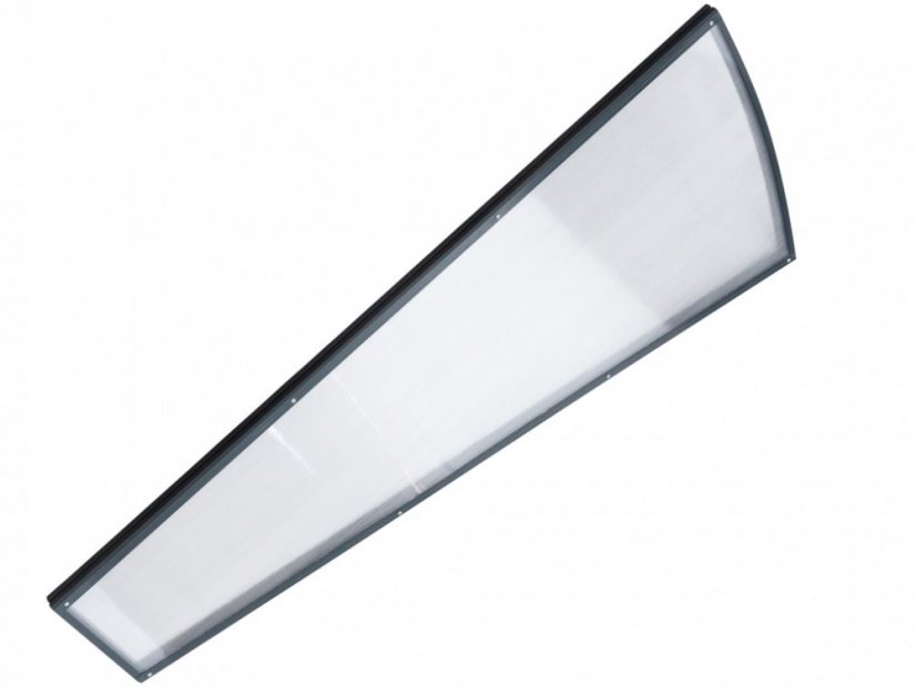 Boční stěna k vchodové stříšce L-160 - Varianta: levá, Barevná varianta konstrukce/výplň: antracit / kouřová