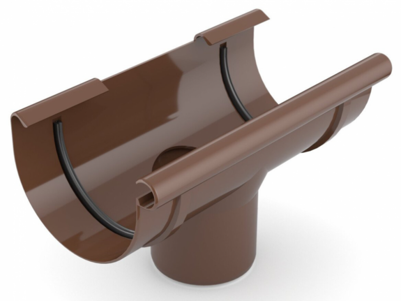 Plastový okapový kotlík PVC 75 mm - Barva: hnědá